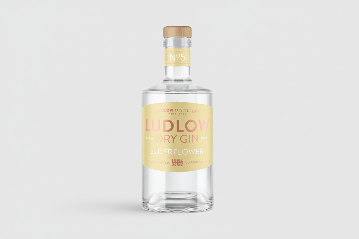 Ludlow Dry Gin No.5 Elderflower Chamomile & Lemon Verbena