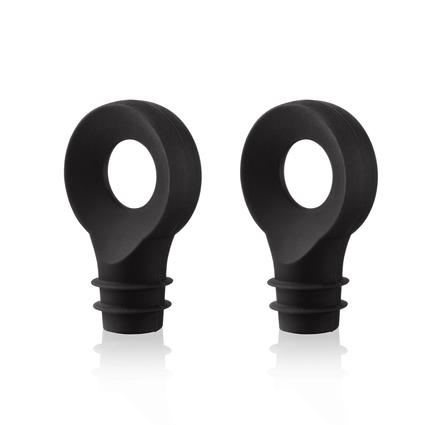 Vacu Vin Wine Stopper Black - Set of 2