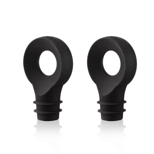 Vacu Vin Wine Stopper Black - Set of 2