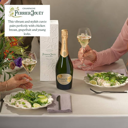 Perrier-Jouët Grand Brut Champagne, 75 cl with 2 flutes